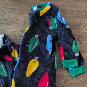 Christmas Lights Fuzzy Footie Pajamas